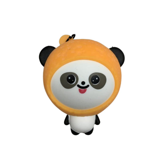 Orange Panda Fruit Head Squishy Bag Clip - #shop_name KalanGifts