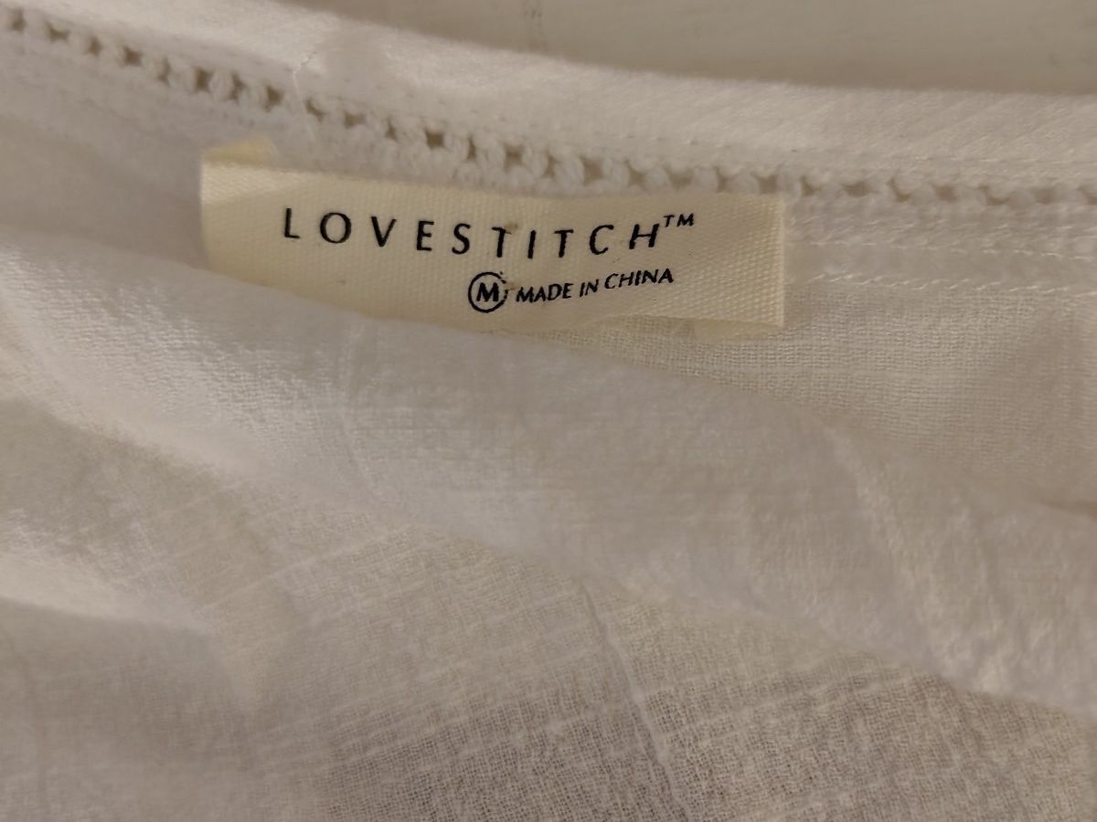 Lovestitch White Embroidered Button-Up Blouse medium