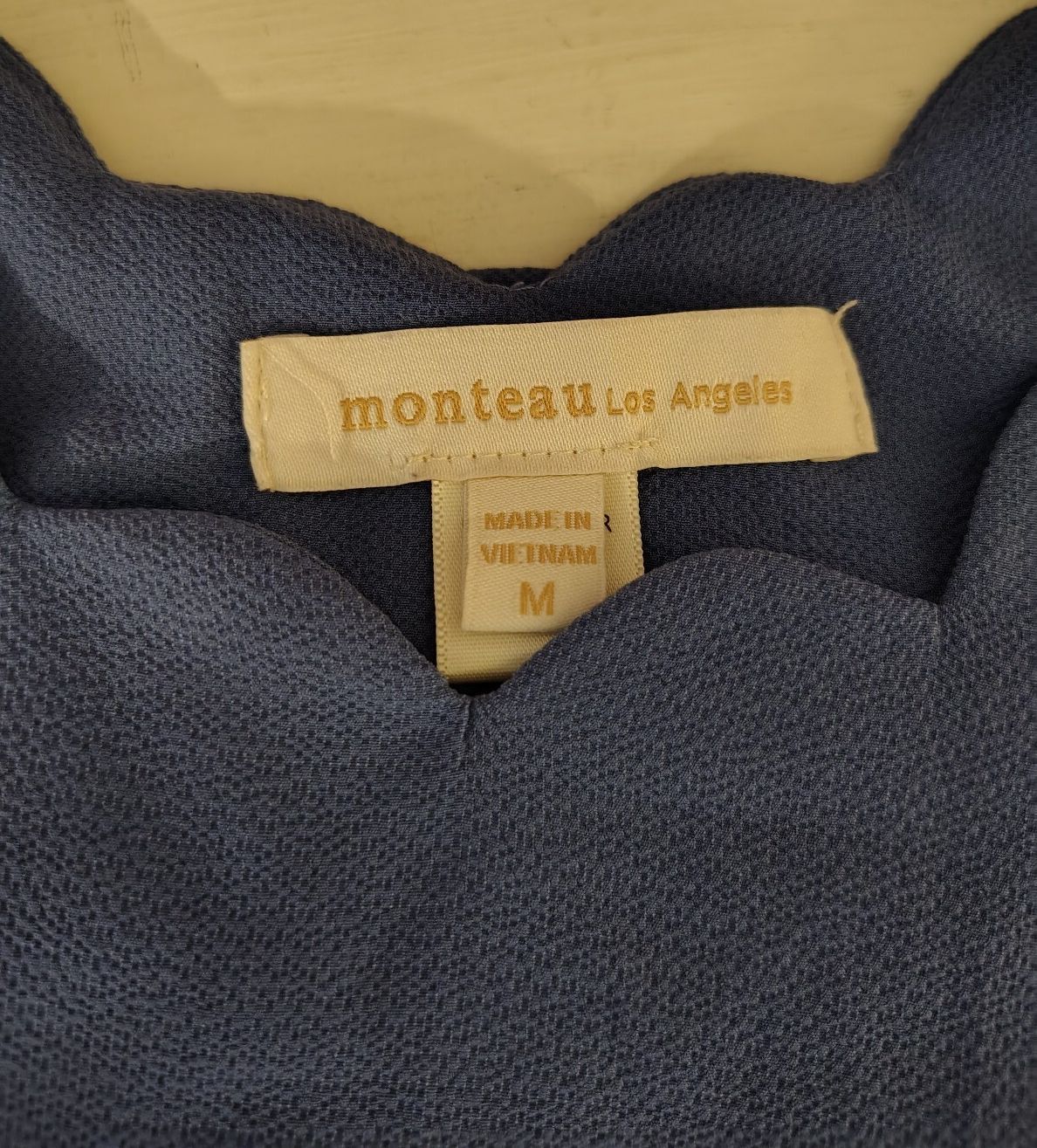 Monteau size Medium Blue Cold Shoulder Top