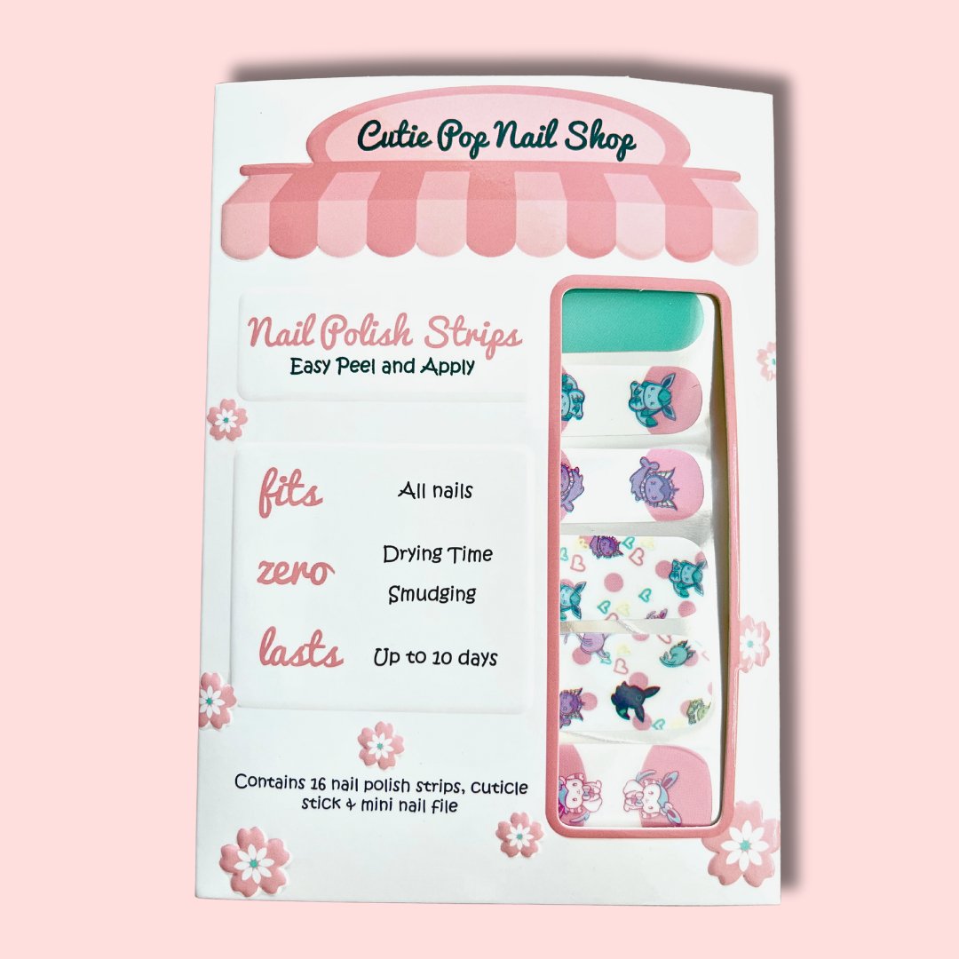 Pastel Eevolution|Nail Wraps|Anime Nail Stickers - #shop_name Cutie Pop Nail ShopBeauty