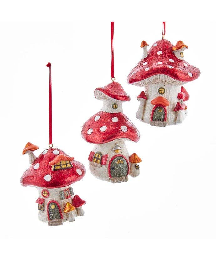 Pinecone Mushroom House Ornament 3.74" - #shop_name Kurt S. Adler, Inc.Holiday Ornaments