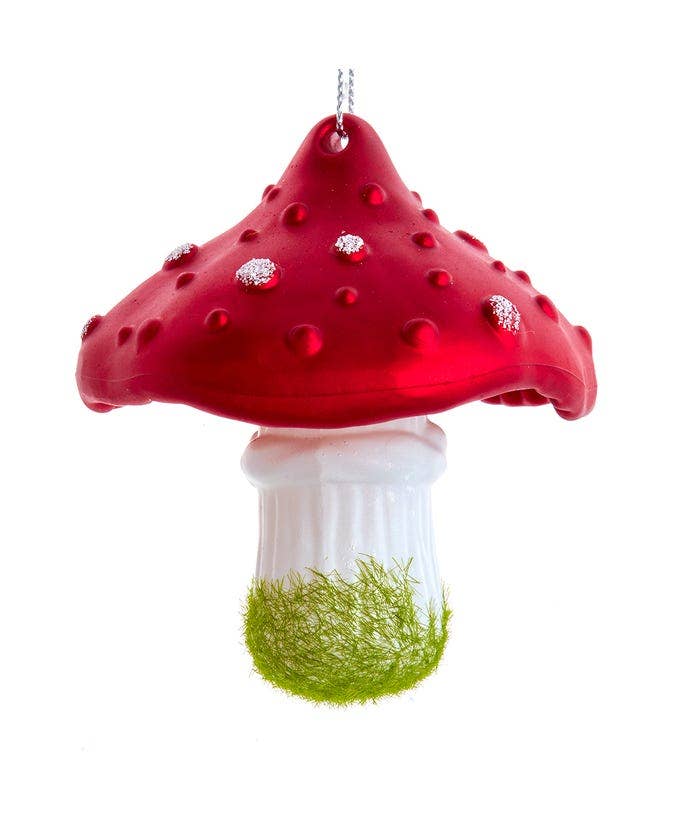 Plastic Mushroom Ornament 3.6" - #shop_name Kurt S. Adler, Inc.Holiday Ornaments