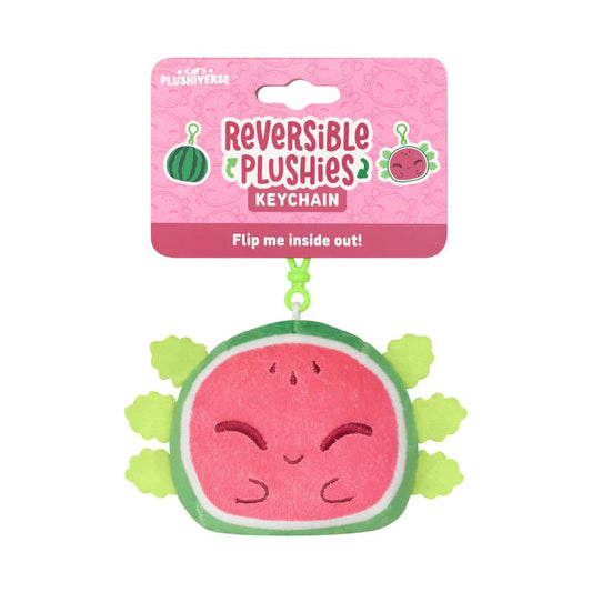 Plushiverse: Reversible Keychain - Watermelon Axolotl - #shop_name AlliancePlush