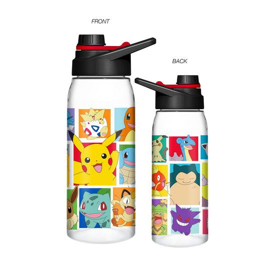 Pokemon Grid 28oz Water Bottle with Screw Lid - #shop_name Silver BuffaloDrinkware