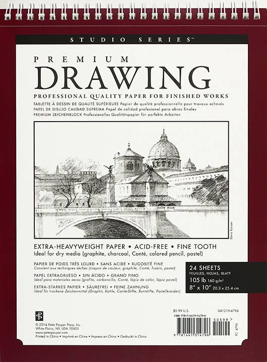 Premium Drawing Pad 8 X 10 - #shop_name Peter Pauper PressGifts