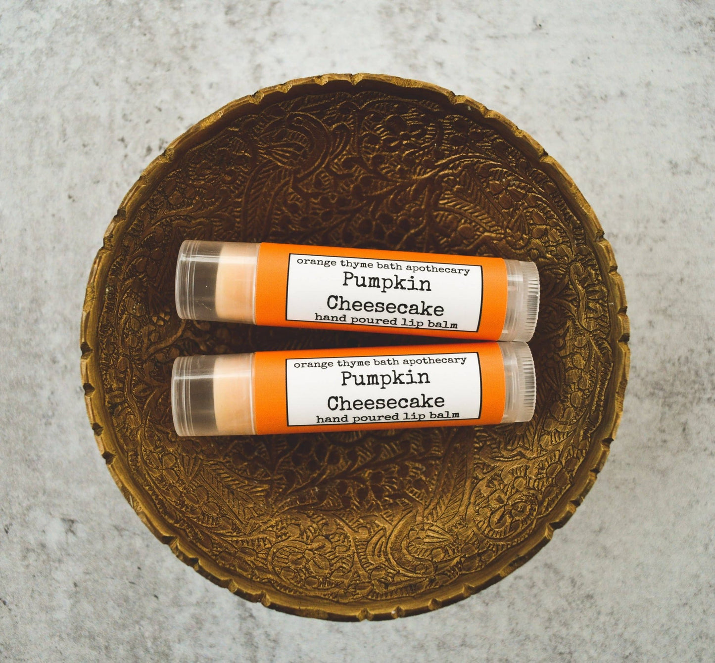 Pumpkin Cheesecake Lip Balm - #shop_name Orange Thyme Bath ApothecaryGifts