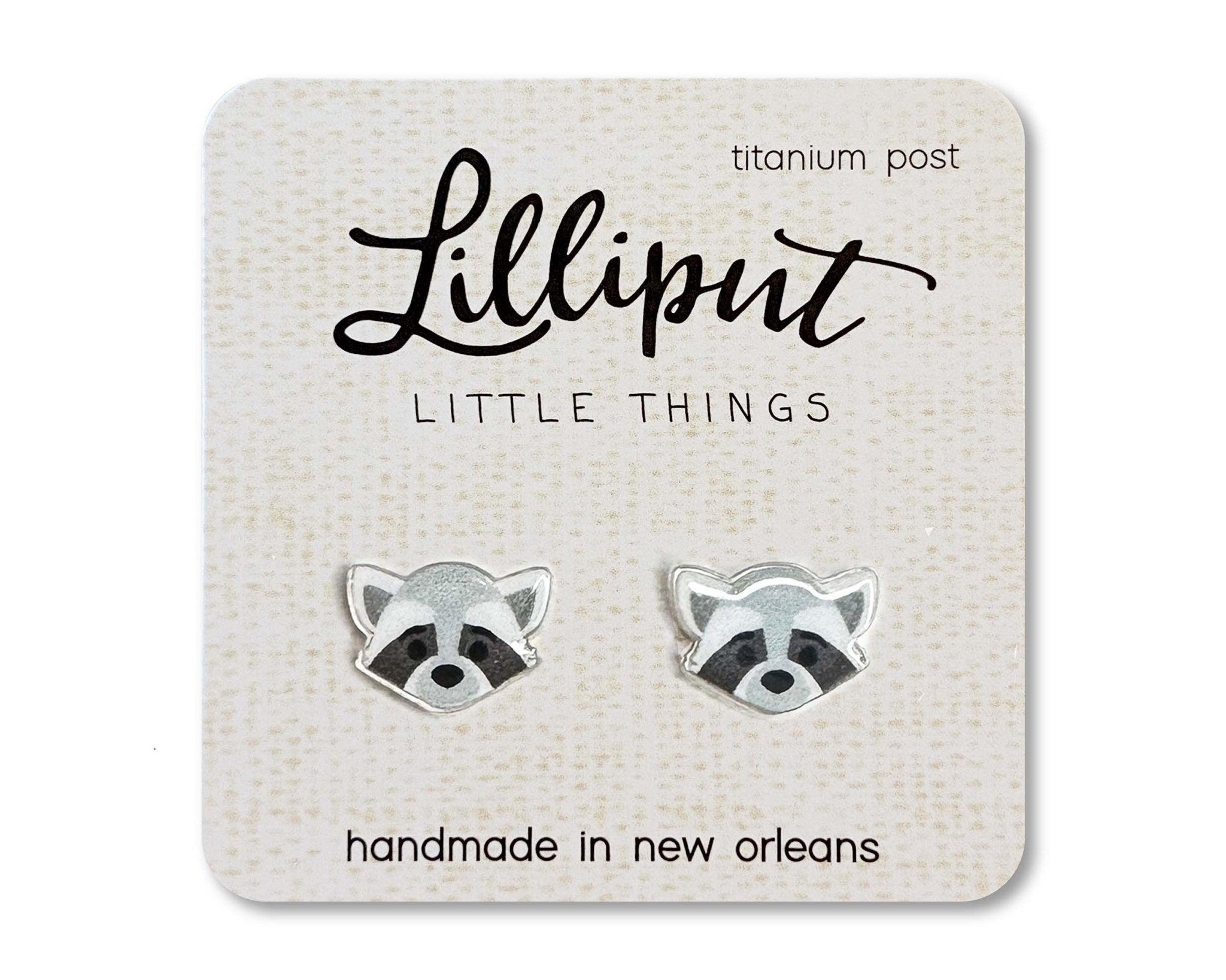 Raccoon Earrings - #shop_name Lilliput Little ThingsGifts
