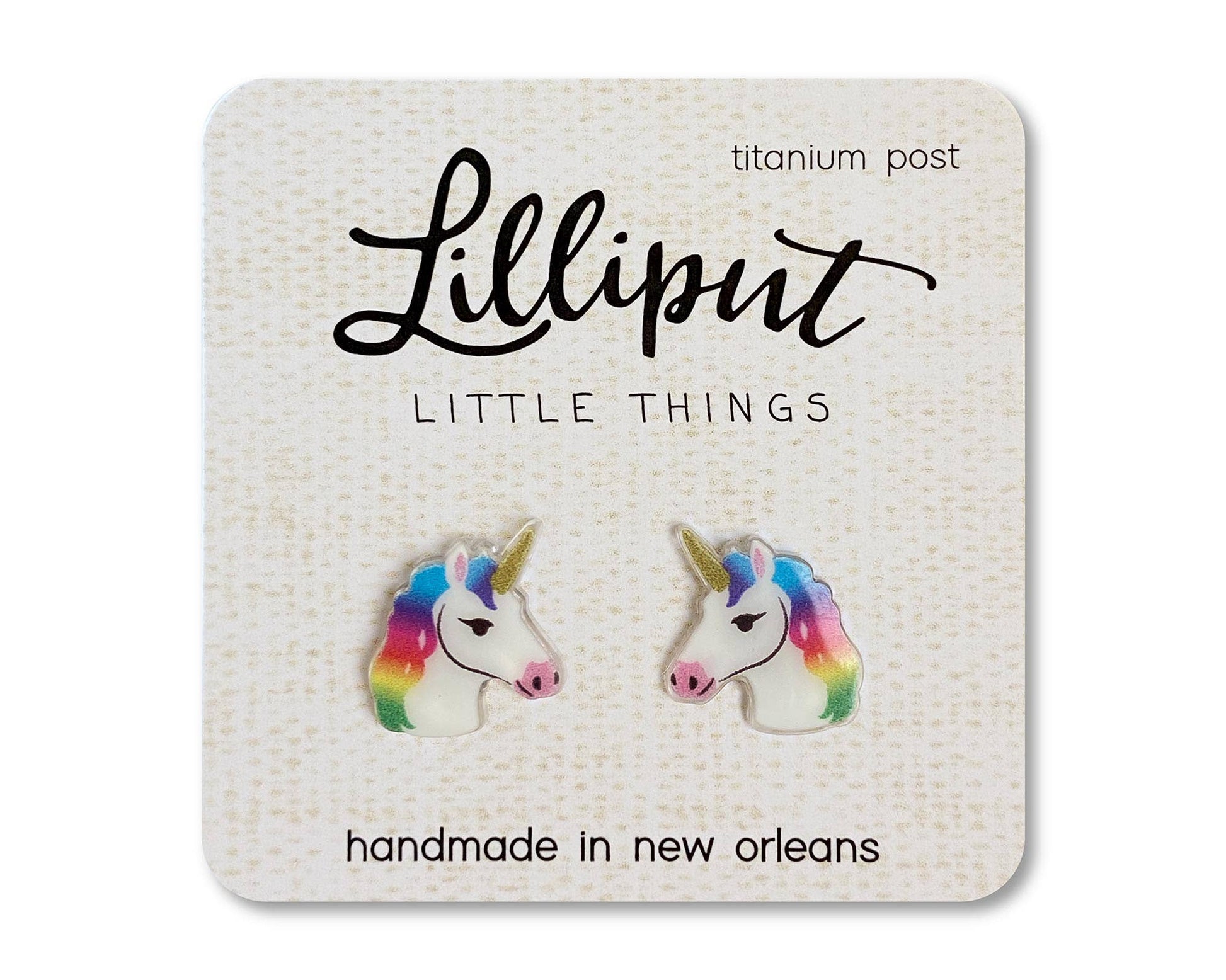 Rainbow Unicorn Earrings - #shop_name Lilliput Little ThingsGifts