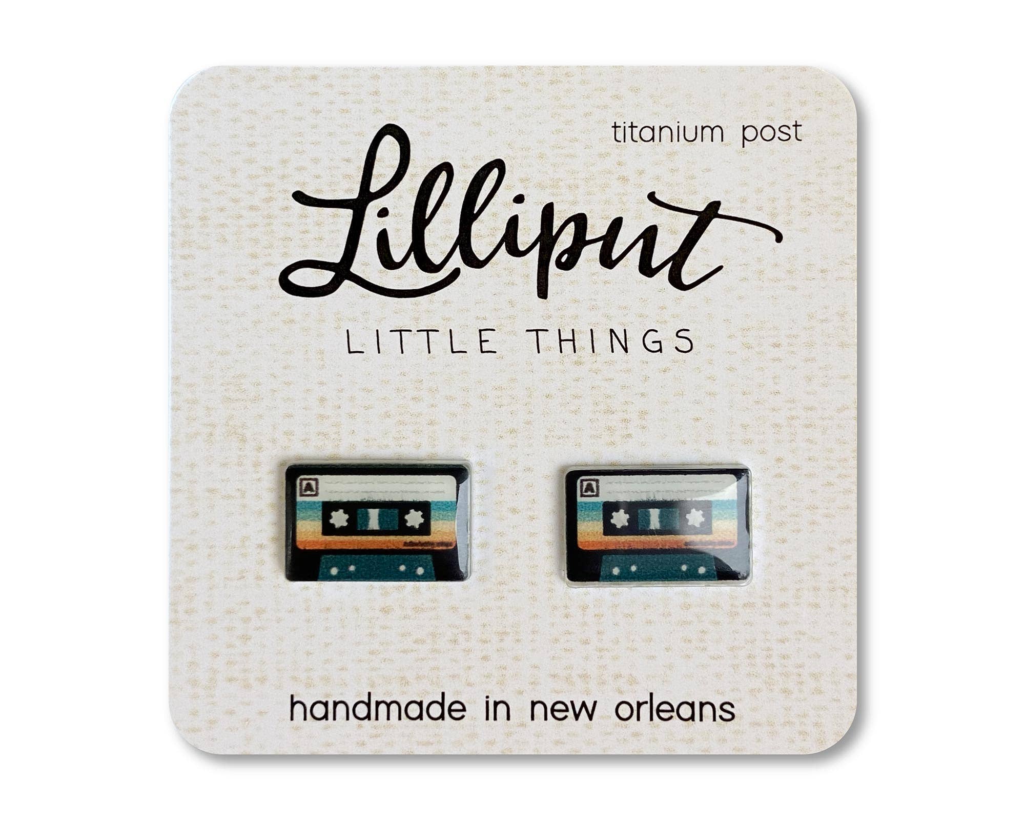 Retro Cassette Earrings - #shop_name Lilliput Little ThingsGifts