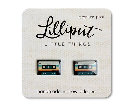 Retro Cassette Earrings - #shop_name Lilliput Little ThingsGifts