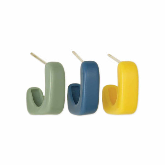 Retro Tones Acrylic Hoop Earring Set - #shop_name ZADGifts