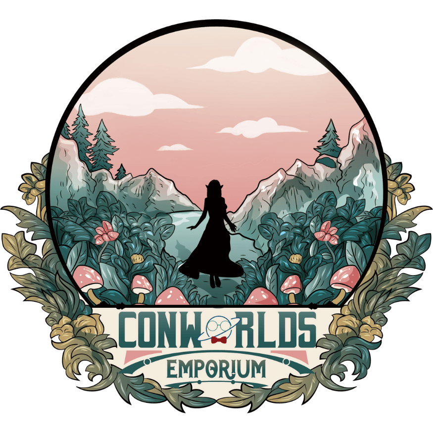 Conworlds Emporium Fantasy Elf Logo 1.75" Button