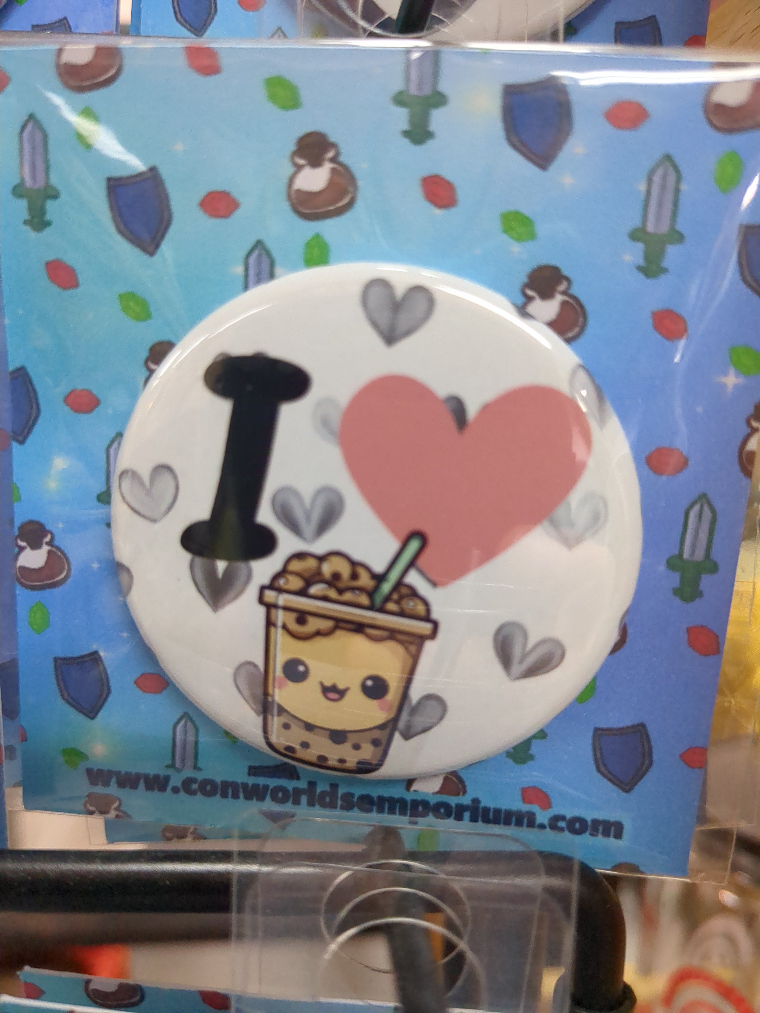 I Heart Boba 1.75" Button