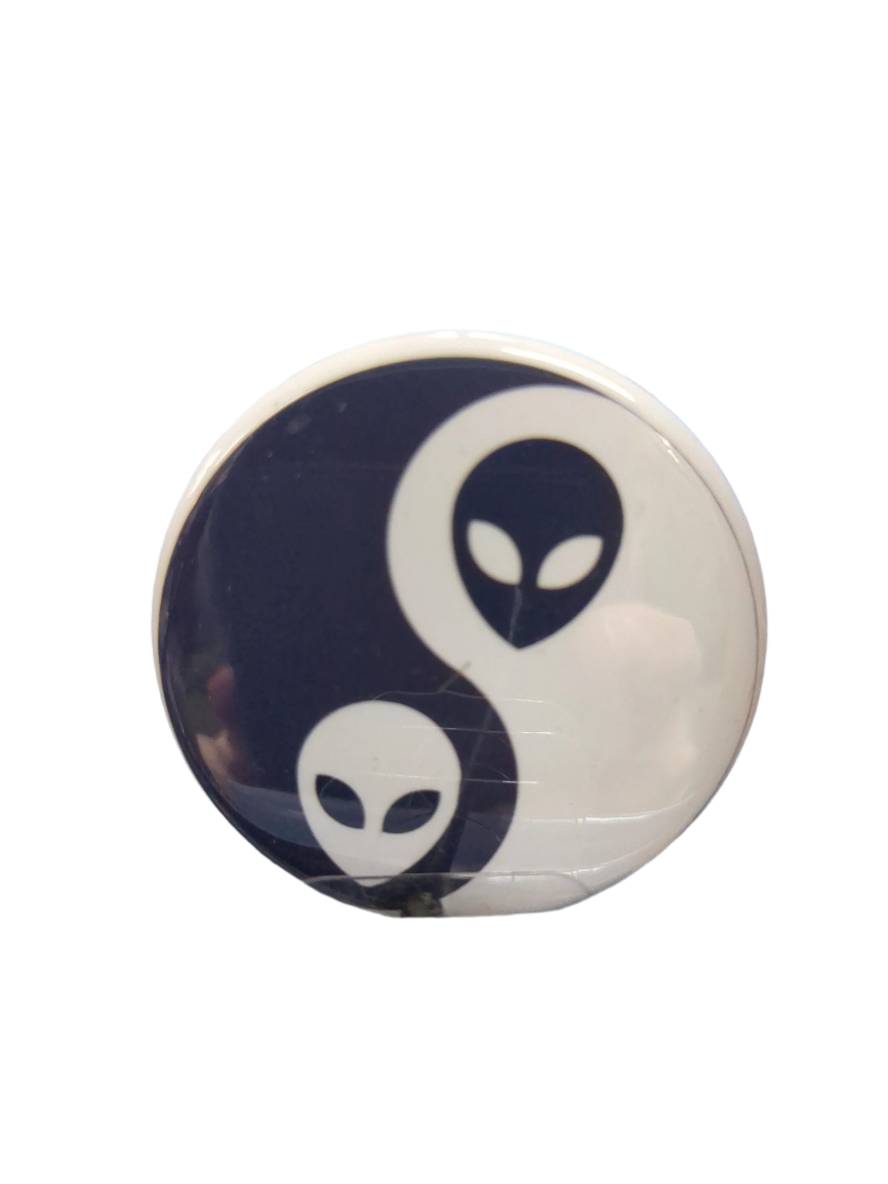 Yin Yang Alien Button 1.75"
