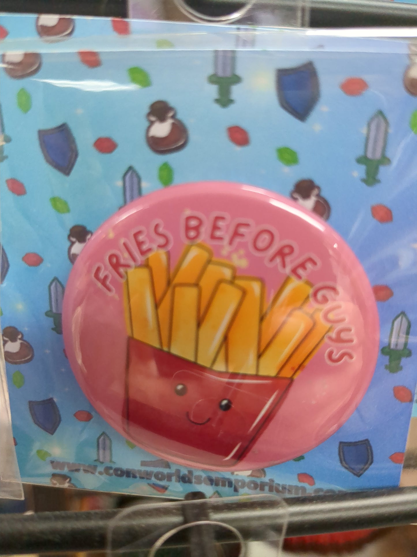 Fries Before Guys Button 1.75"