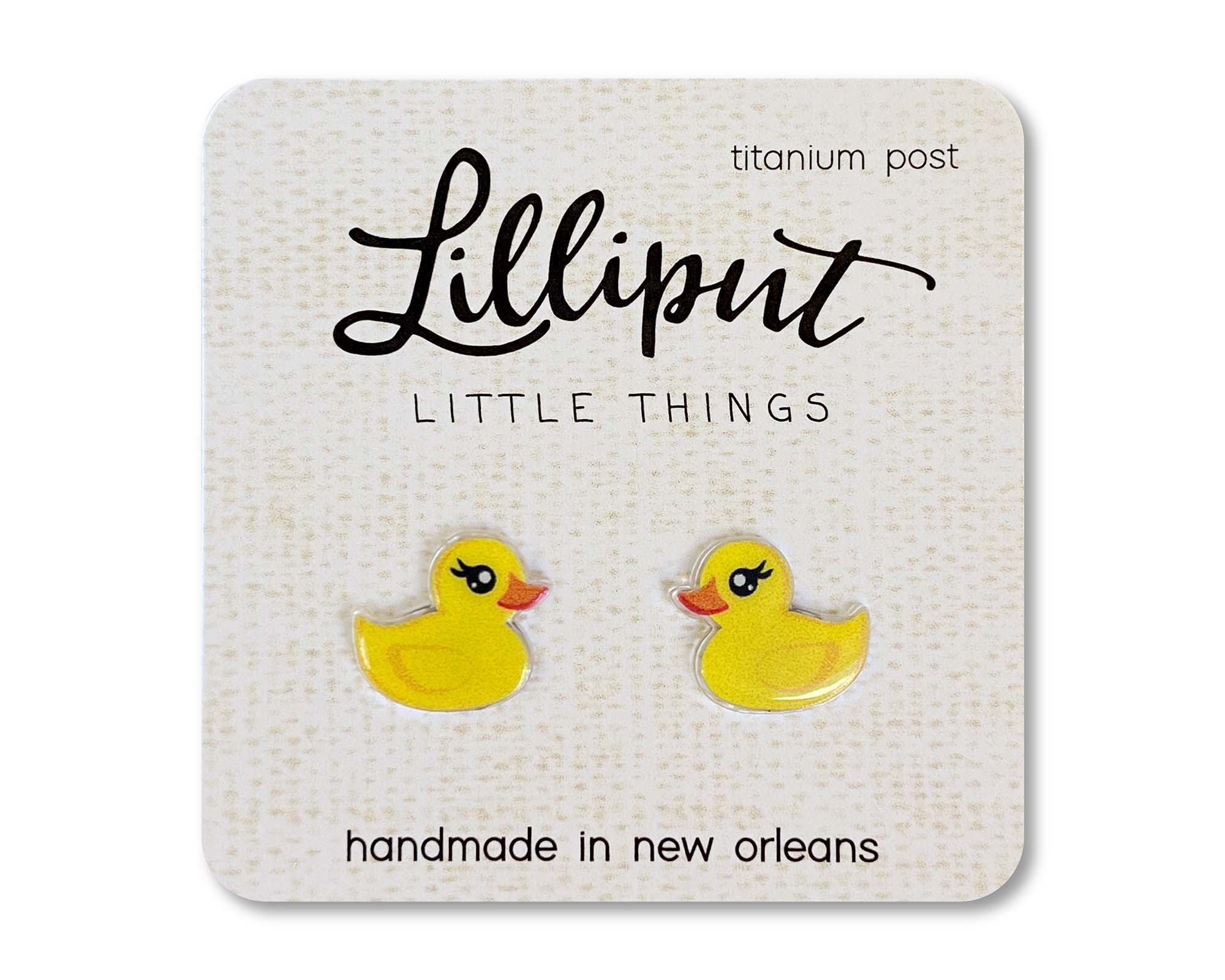 Rubber Ducky Earrings - #shop_name Lilliput Little ThingsJewelry