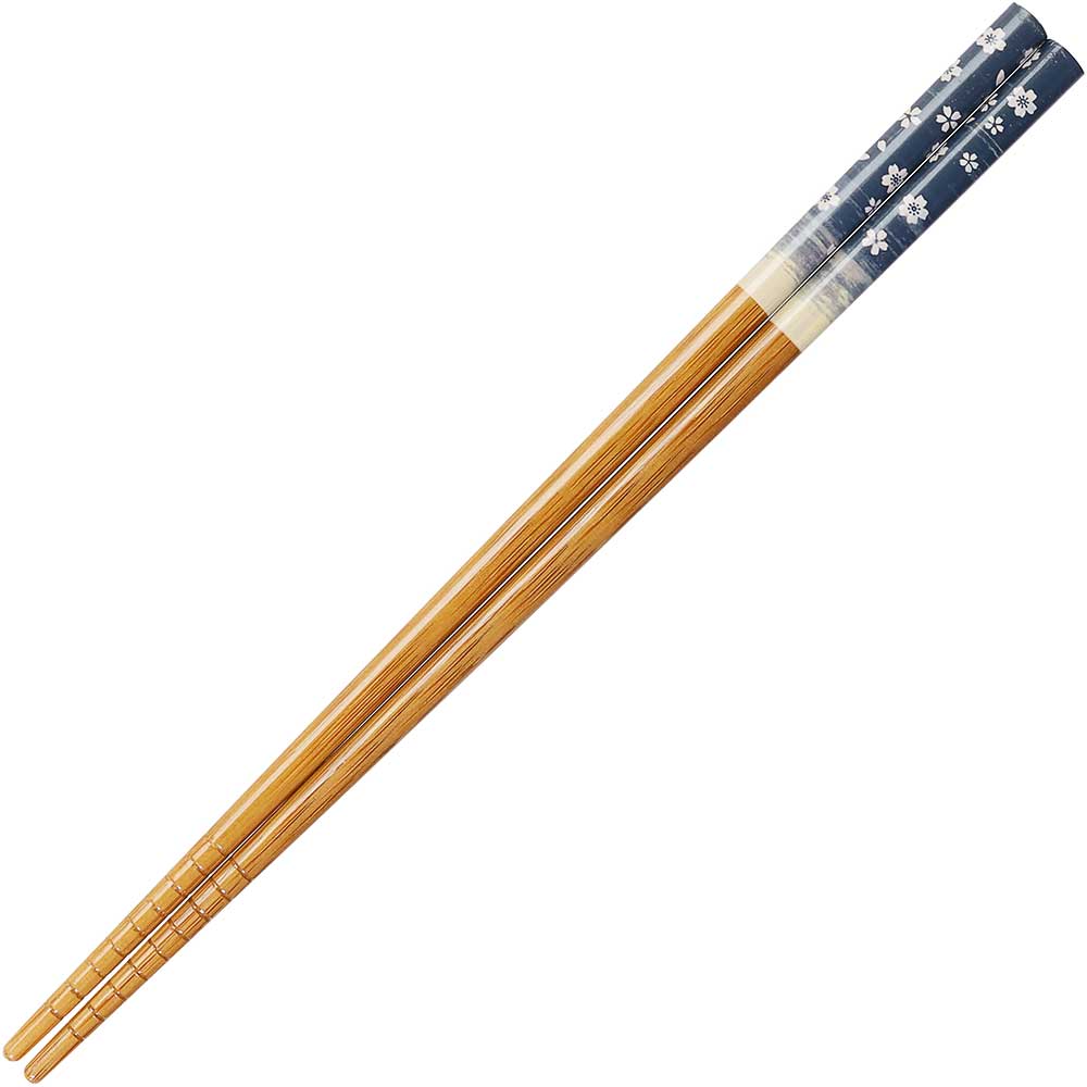 Sakura Blizzard on Blue Chopsticks - #shop_name Wholesale ChopsticksGifts