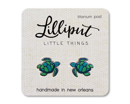 Sea Turtle Earrings - #shop_name Lilliput Little ThingsGifts