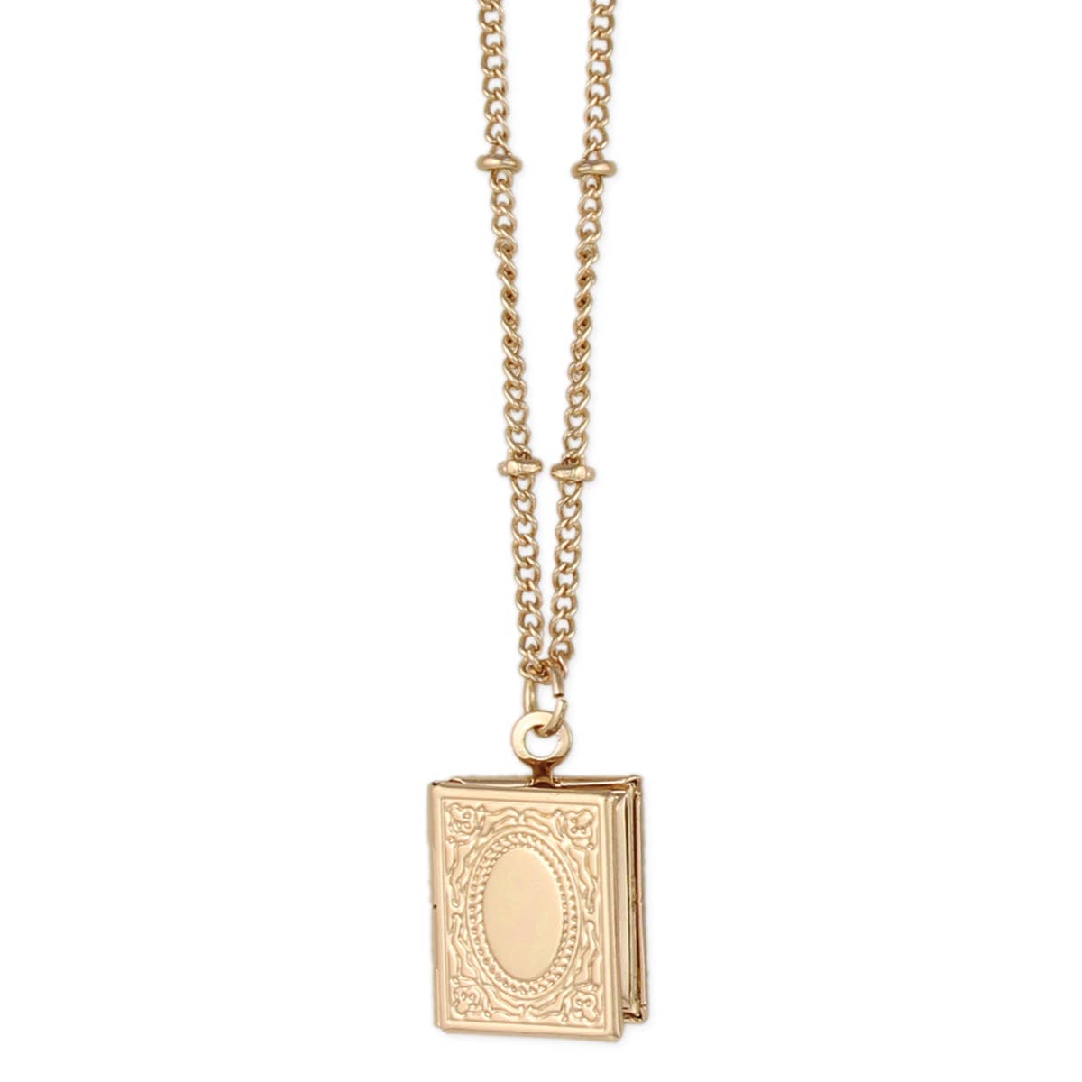 Secret Diary Gold Book Locket Necklace - #shop_name ZADGifts