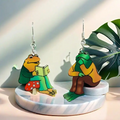 Reading Frog Earrings