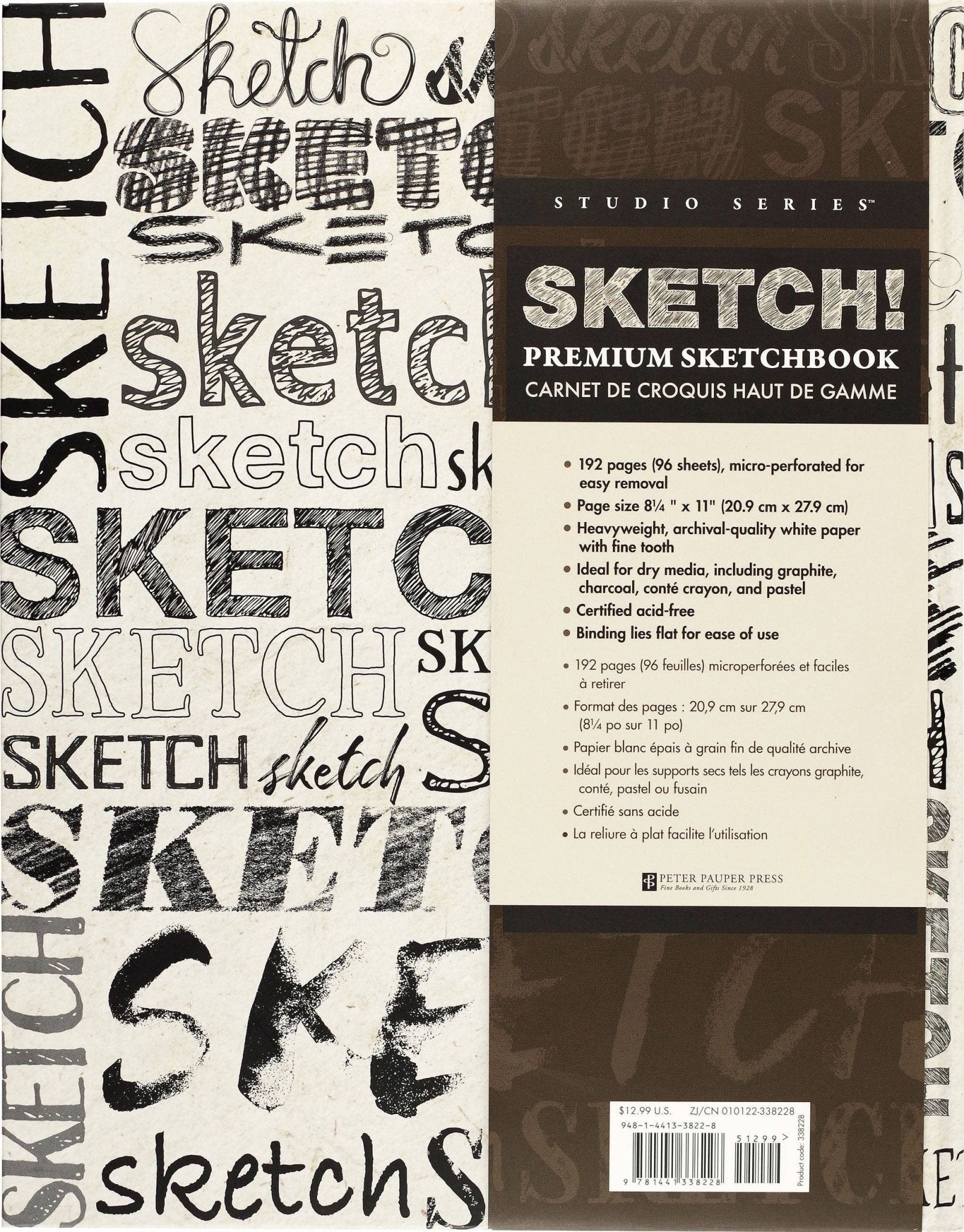 Sketch! Large Premium Sketchbook - #shop_name Peter Pauper PressStationary