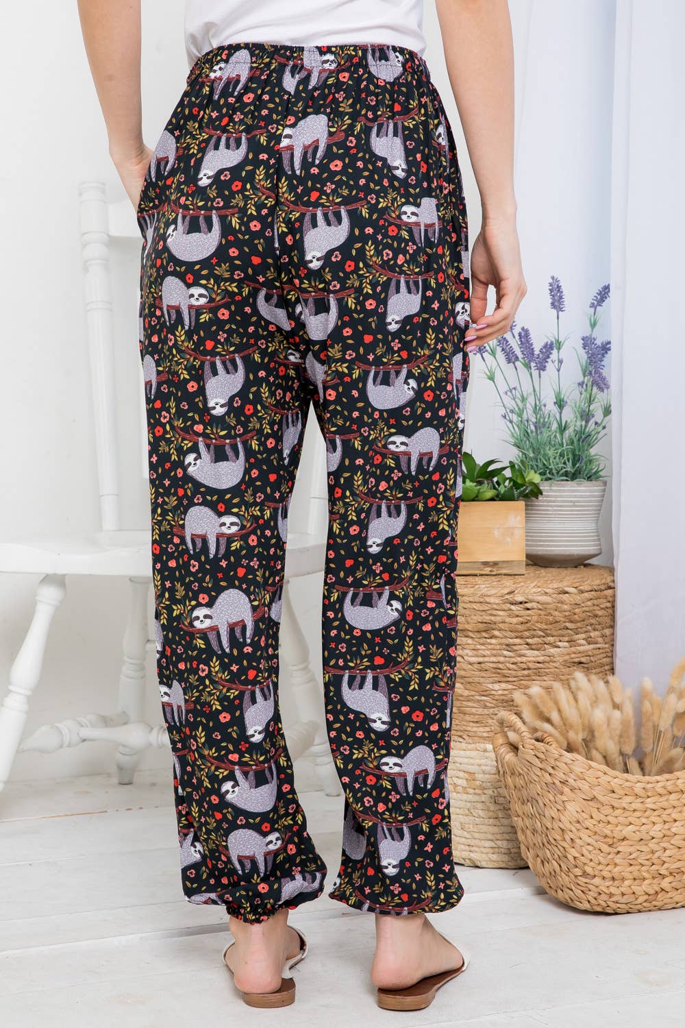 Sloth Print Pant with Pocket - #shop_name LA SoulApparel