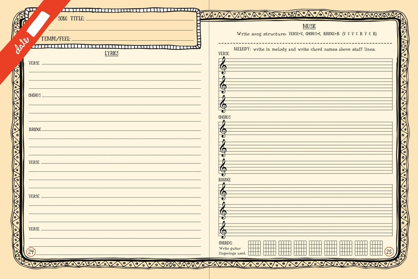 Songwriter's Journal - #shop_name Peter Pauper PressStationary