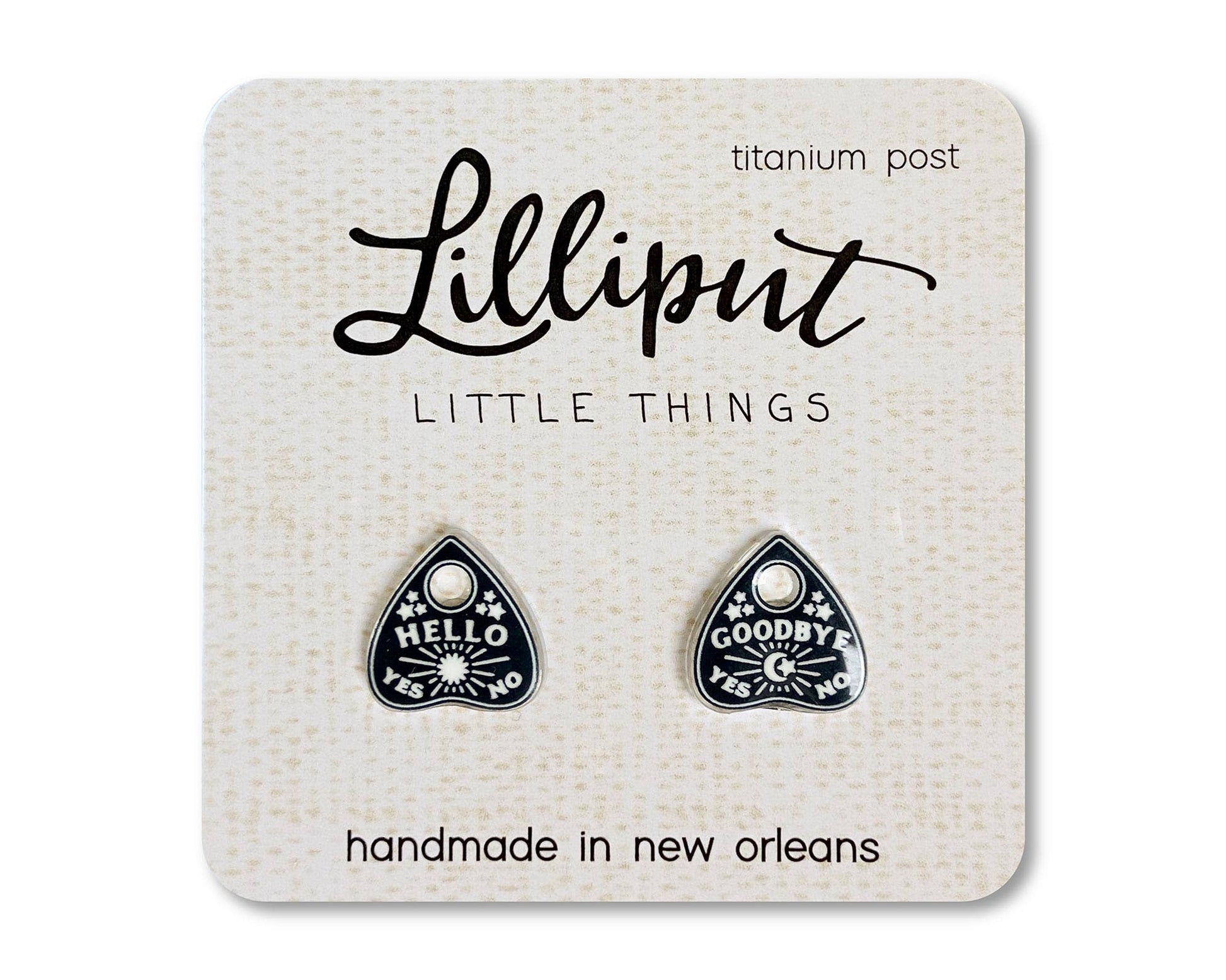 Spooky Planchette Earrings - #shop_name Lilliput Little ThingsGifts