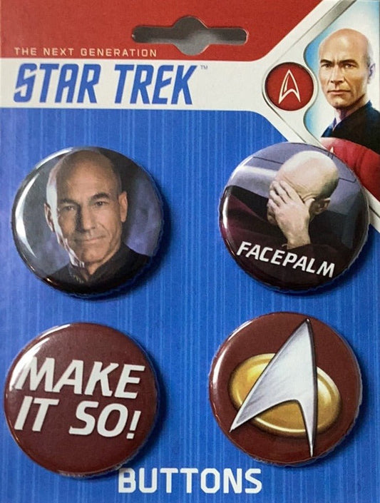 Star Trek 4 Pack of Buttons - #shop_name Ata BoyButtons