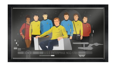 Star Trek Enterprise Crew - 10" x 18" Framed MDF Wall Art - #shop_name Silver BuffaloGifts