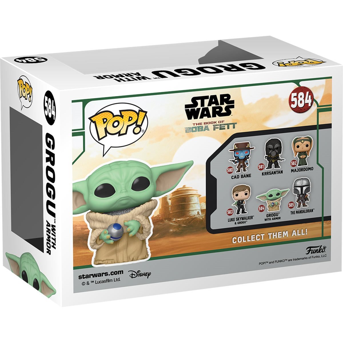 Star Wars: Book of Boba Fett Grogu with Armor Funko Pop! Vinyl Figure #584 - #shop_name NMRFunko Pop