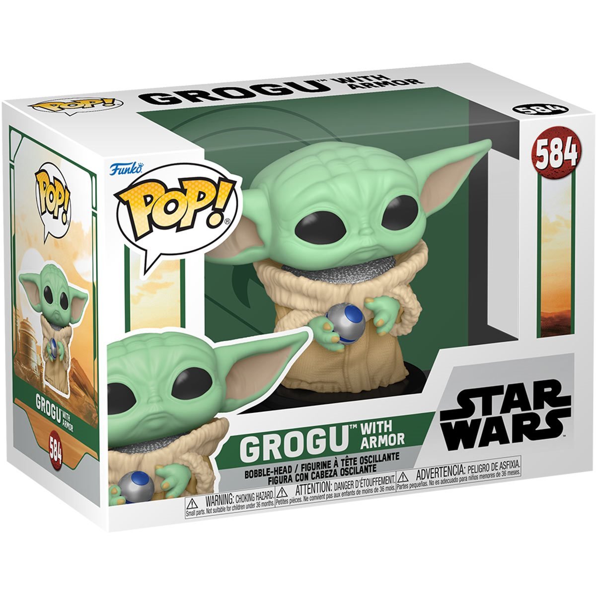 Star Wars: Book of Boba Fett Grogu with Armor Funko Pop! Vinyl Figure #584 - #shop_name NMRFunko Pop