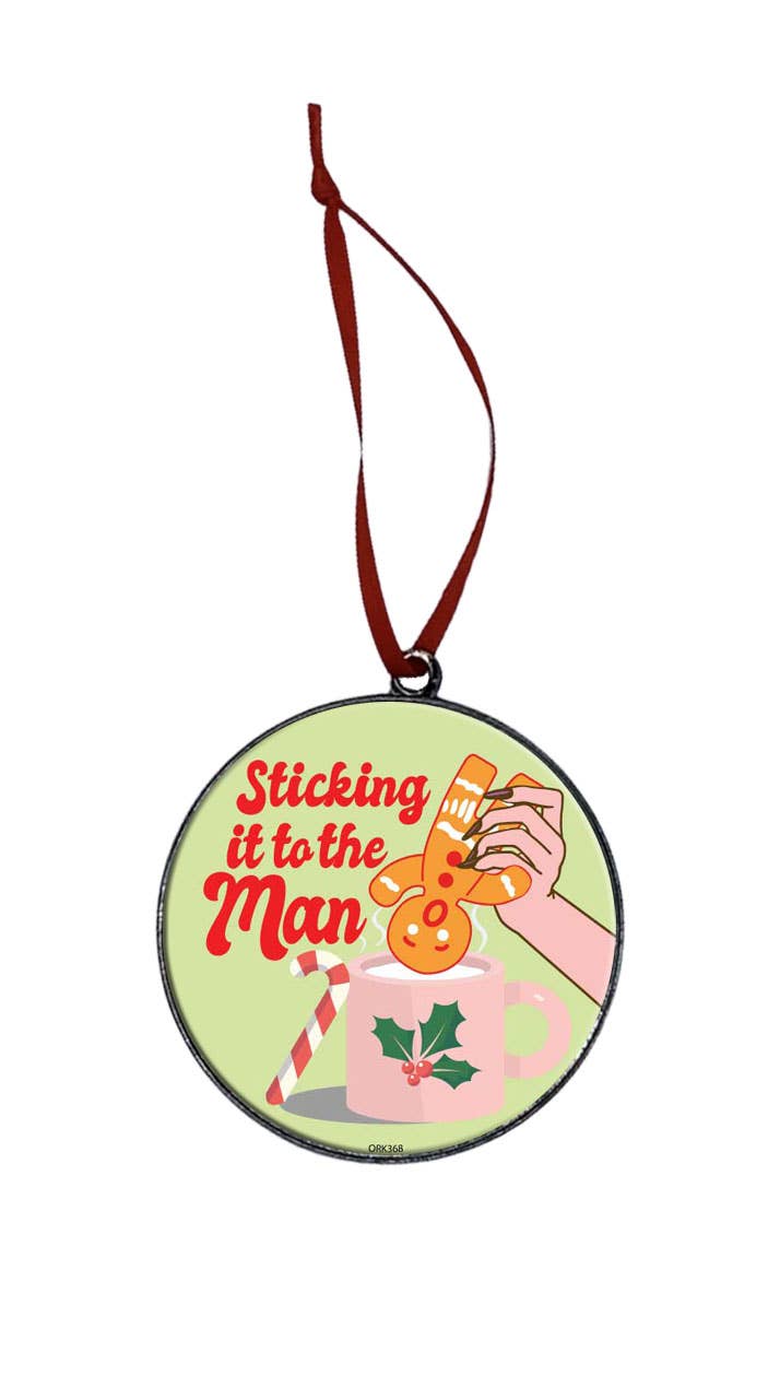 Sticking It To the Man Ornament - #shop_name Kalan LpOrnaments