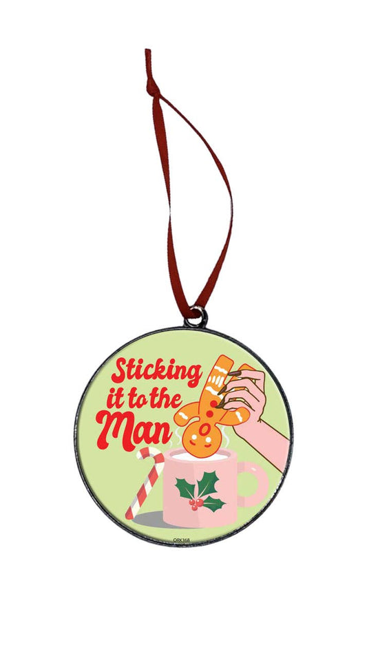 Sticking It To the Man Ornament - #shop_name Kalan LpOrnaments