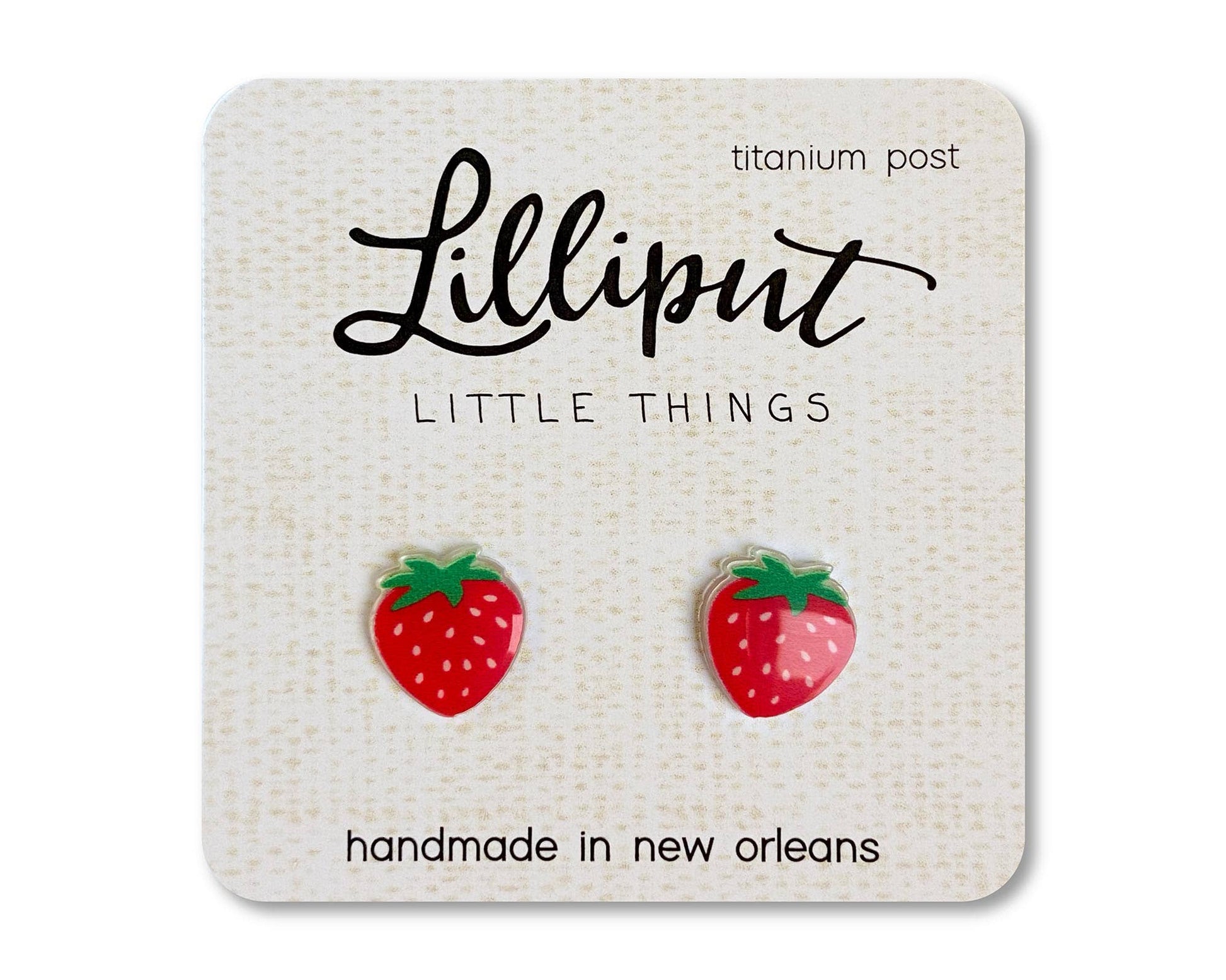 Strawberry Earrings - #shop_name Lilliput Little ThingsGifts