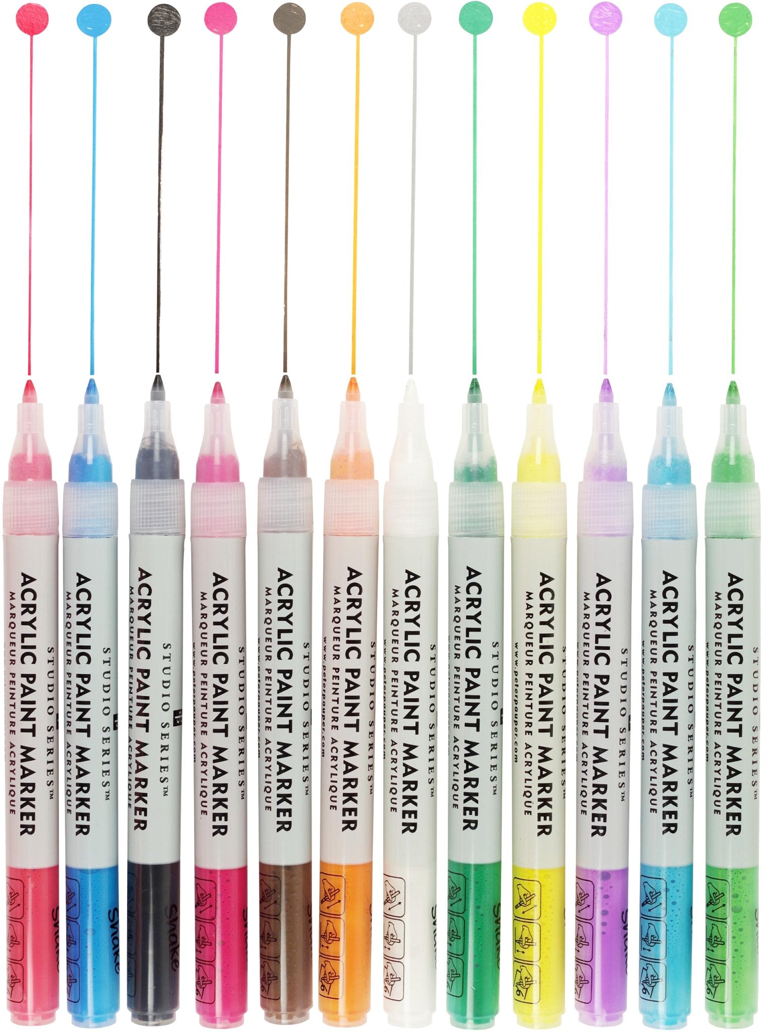 Studio Series Acrylic Paint Marker Set (12 - piece set) - #shop_name Peter Pauper PressGifts