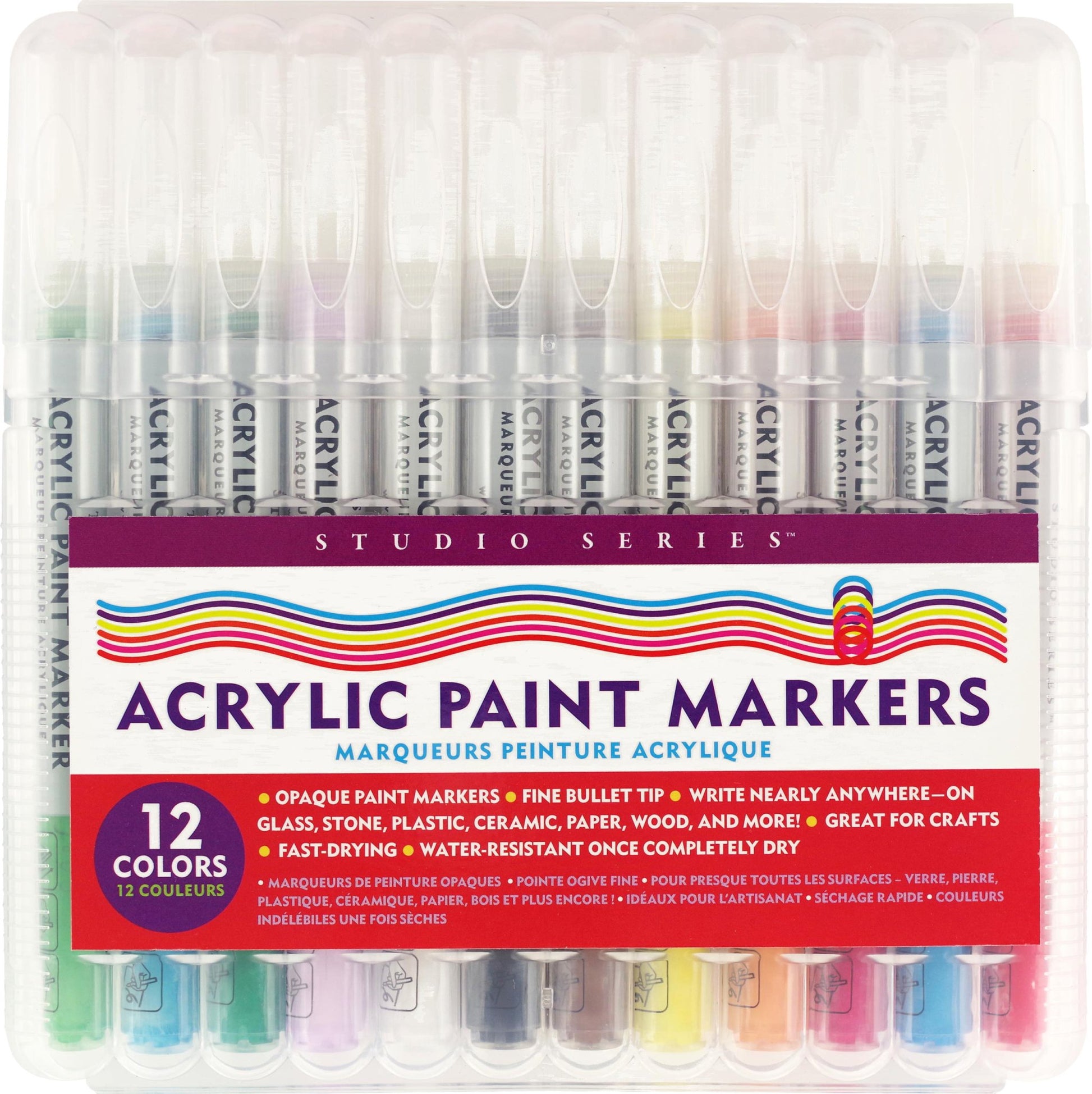 Studio Series Acrylic Paint Marker Set (12 - piece set) - #shop_name Peter Pauper PressGifts