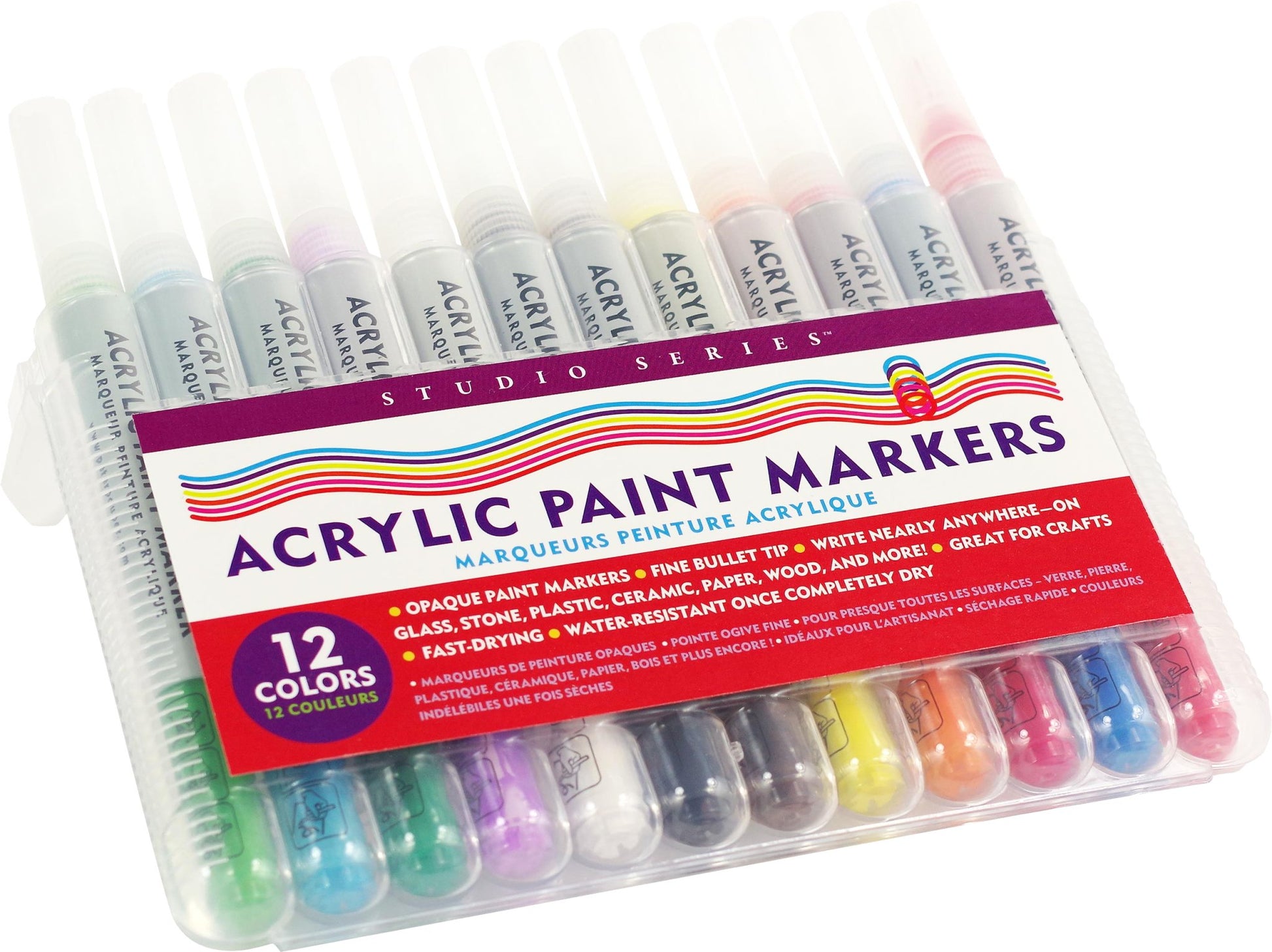 Studio Series Acrylic Paint Marker Set (12 - piece set) - #shop_name Peter Pauper PressGifts