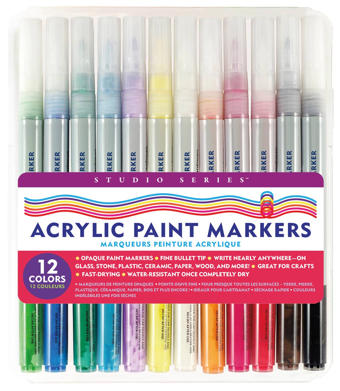 Studio Series Acrylic Paint Marker Set (12 - piece set) - #shop_name Peter Pauper PressGifts