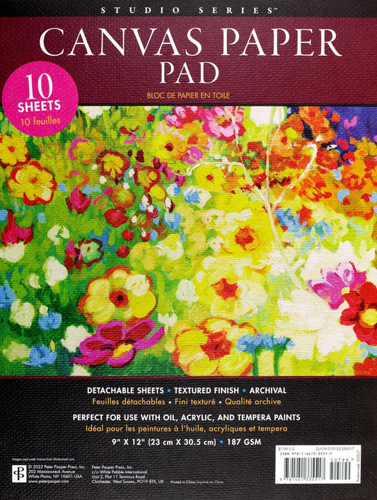 Studio Series Canvas Paper Pad (10 sheets) - #shop_name Peter Pauper PressStationary