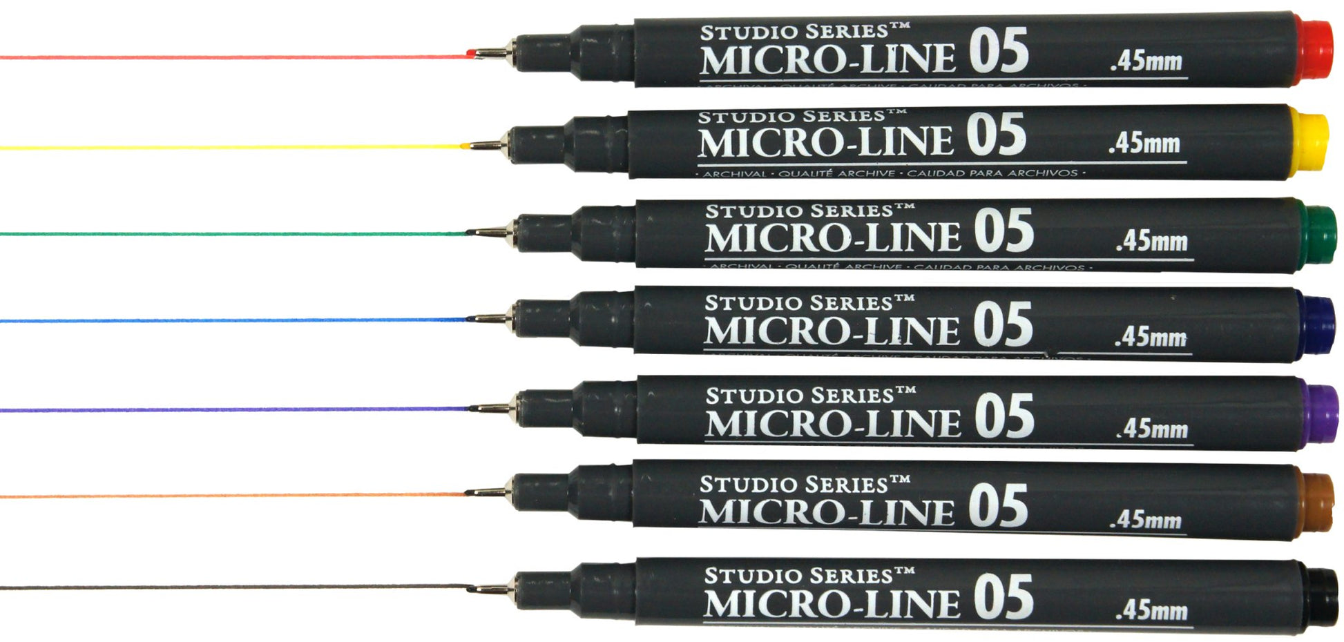 Studio Series Colored Micro - Line Pen Set (Set of 7) - #shop_name Peter Pauper PressStationary