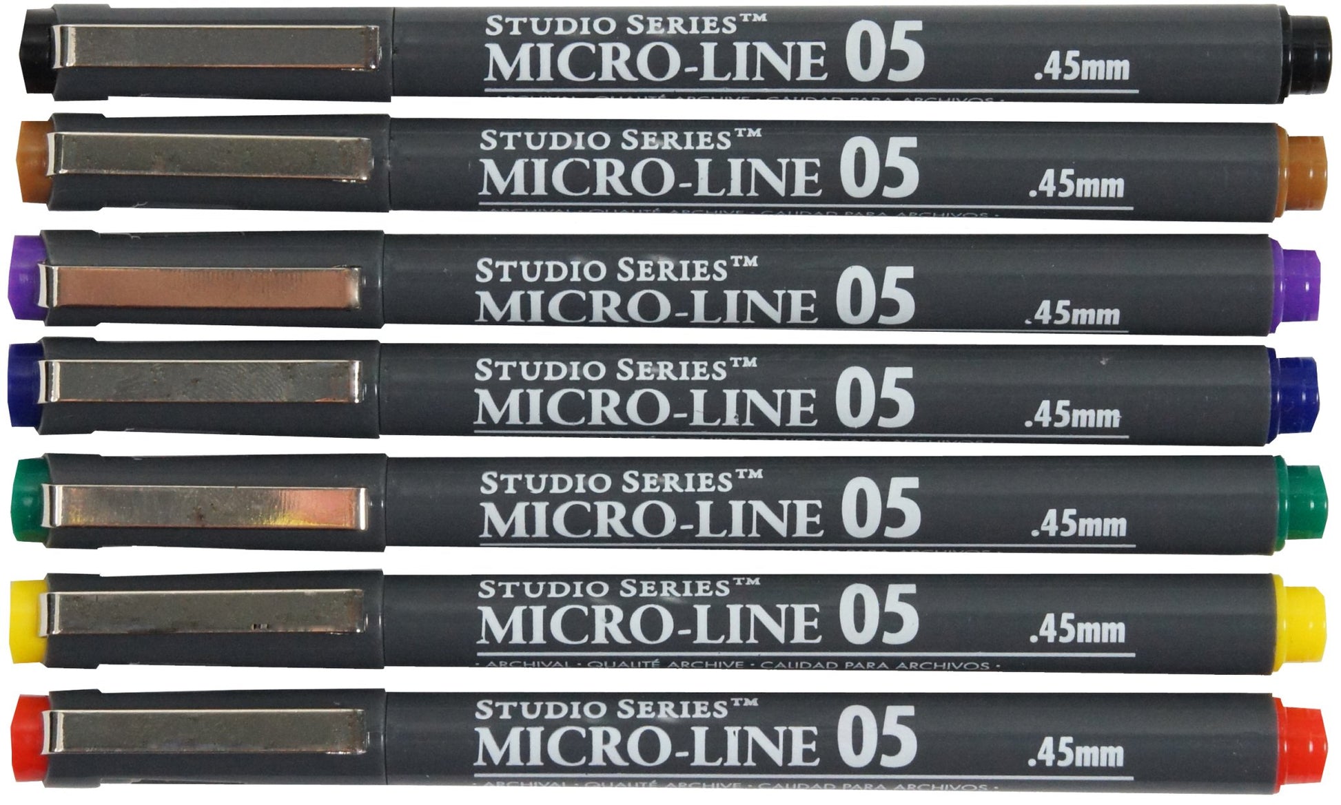 Studio Series Colored Micro - Line Pen Set (Set of 7) - #shop_name Peter Pauper PressStationary