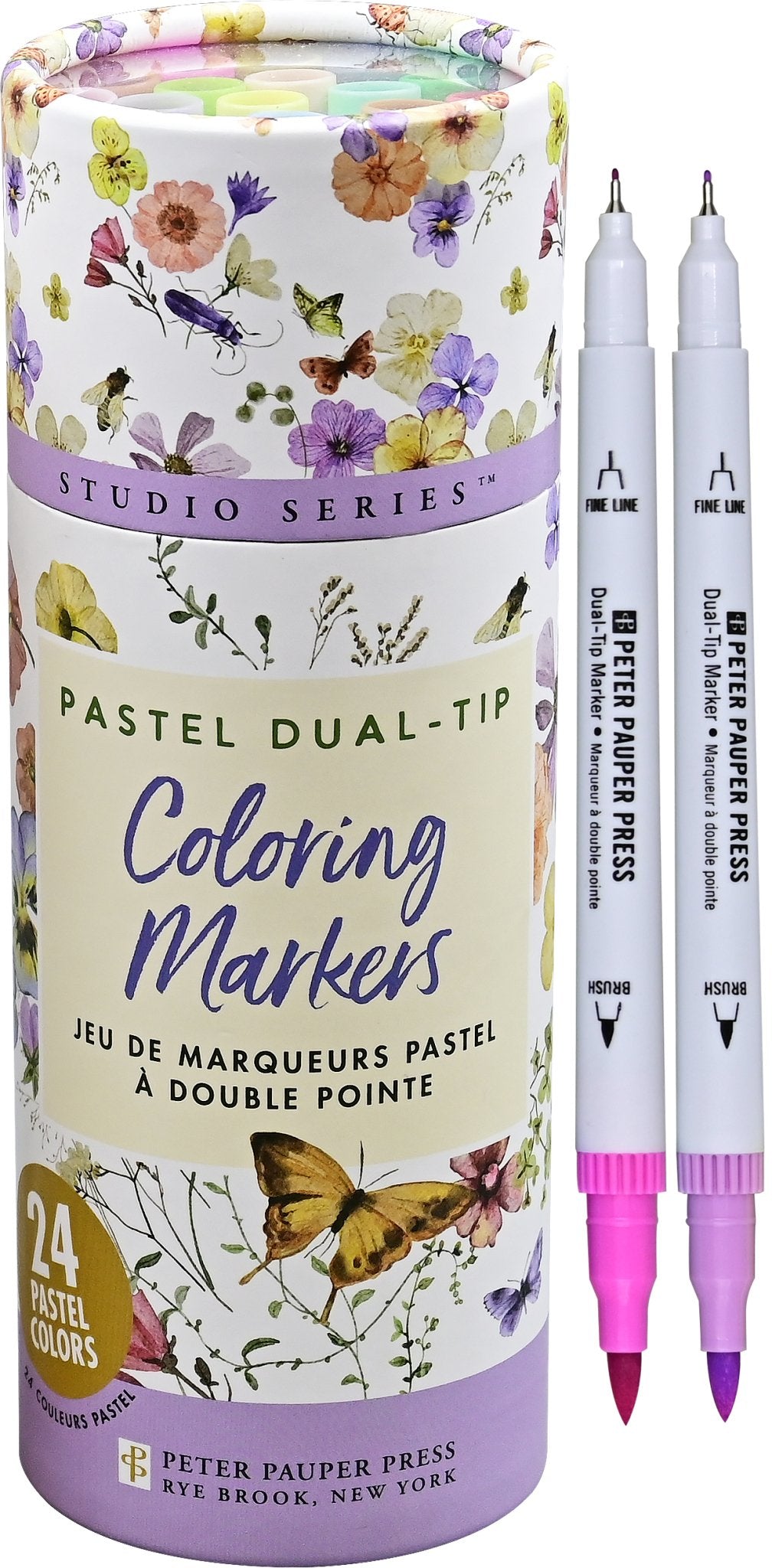 Studio Series Dual - Tip Pastel Markers (Set of 24) - #shop_name Peter Pauper PressGifts