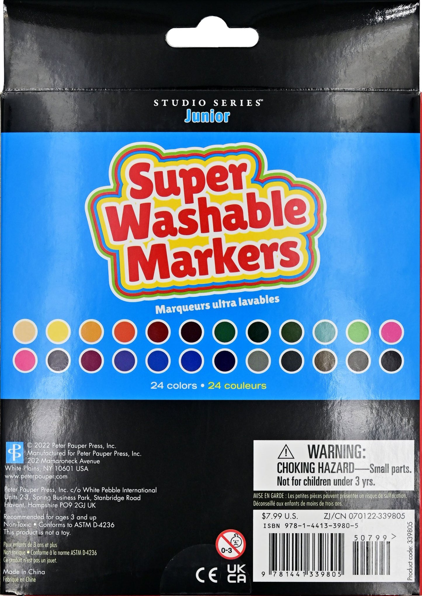 Super Washable Markers (set of 24) - #shop_name Peter Pauper PressStationary