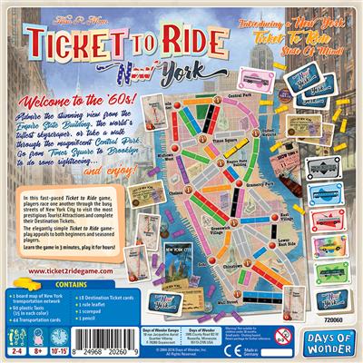 Ticket To Ride New York - #shop_name AsmodeeBoard Games