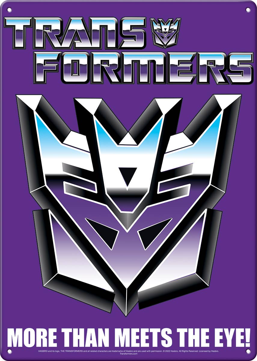 Transformers Decepticon Metal Sign (11.5" x 8.25") - #shop_name Ata BoyWall Art