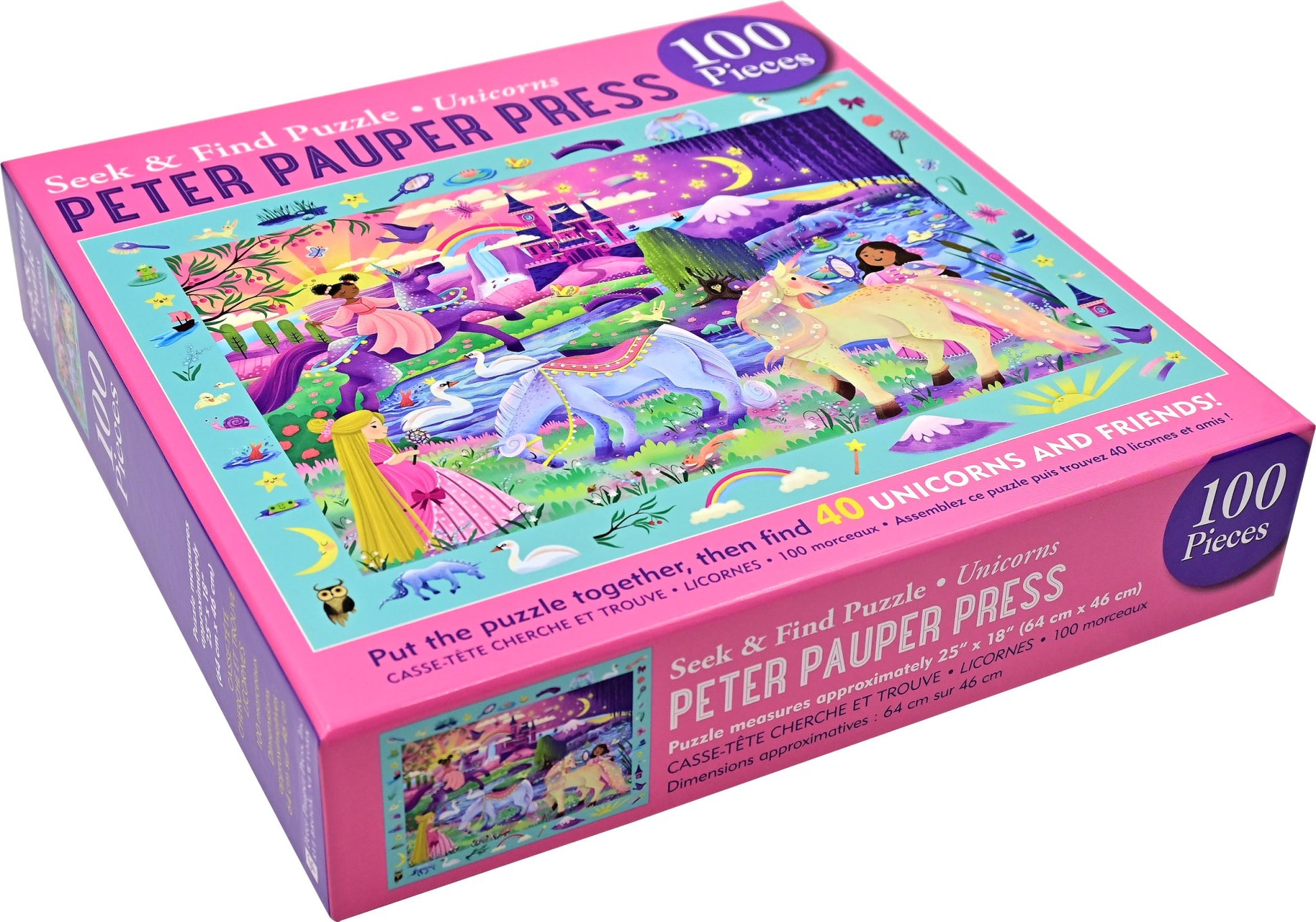 Unicorns Seek & Find 100 - Piece Jigsaw Puzzle - #shop_name Peter Pauper PressPuzzles