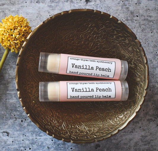 Vanilla Peach Lip Balm - #shop_name Orange Thyme Bath ApothecaryGifts