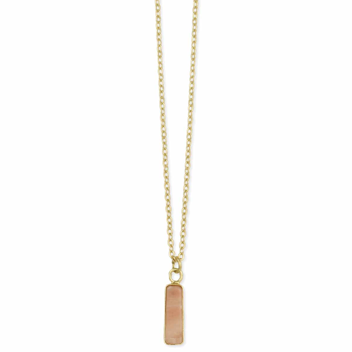 Vintage Naturals Rose Quartz Bar Necklace - #shop_name ZADGifts