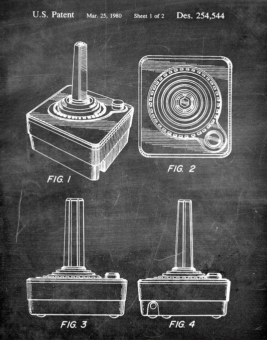 Wall Art: Atari Game Controller 1980 Patent Art Print - #shop_name Fresh Prints of CTWall Art & Posters